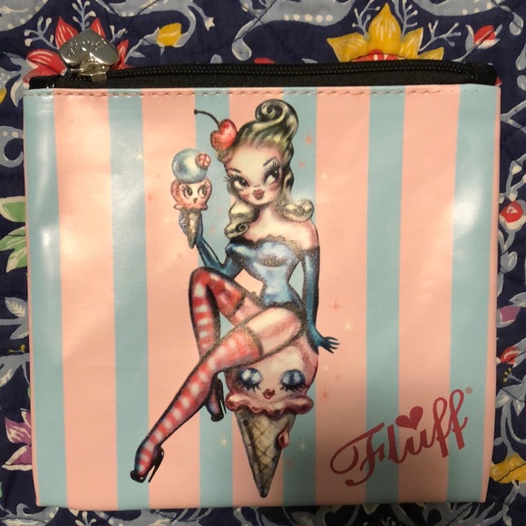 Fluff 🍦 Doll Flat Makeup Bag - Picture 1 of 2